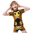 thumbnail image 4 of Bendy And The Ink Machine Boys Two Piece Rash Guard Swimsuits Kids Short Sleeve Swimwear Sets Bathing Suit, 4 of 7