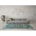 thumbnail image 3 of Ahgly Company Indoor Round Persian Light Blue Traditional Area Rugs, 4' Round, 3 of 4