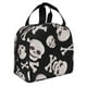 thumbnail image 2 of Disketp black white Skull bone Bolsa Térmica para Almuerzo para Hombre y Mujer, Ideal para Trabajo, Senderismo y Picnic, 2 of 8