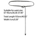 thumbnail image 4 of Unique Bargains Women's Rhinestone Sparkle Chain Plus Size Waist Belt, 4 of 5