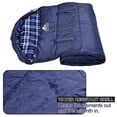 thumbnail image 4 of Sleeping Bag XL for Adults, Cotton Flannel Sleeping Bags Great for 4 Season Camping, Waterproof, Comfort with Compression Sack Traveling, Hiking, & Outdoor Activities, 4 of 5