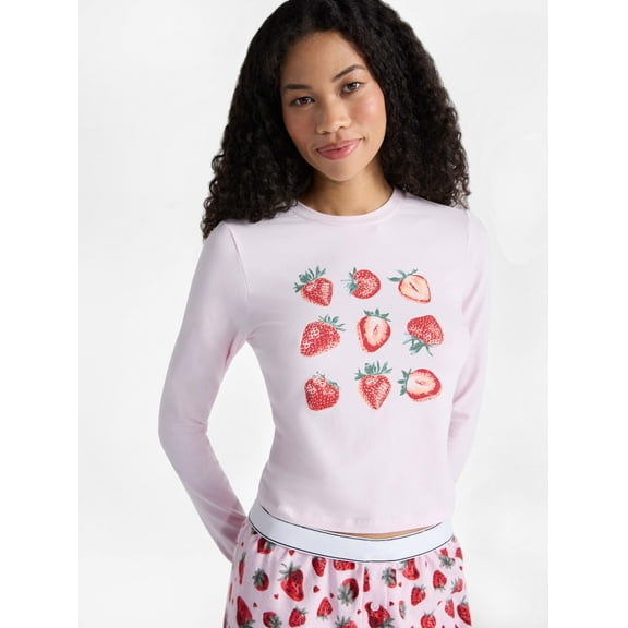 No Boundaries Baby Tee with Long Sleeves, Women’s