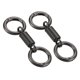 thumbnail image 1 of Llave de doble anillo de primavera, soporte de llavero dual, accesorios de llaves en forma de resorte, anillo de llave dividido, negro mate 2, 1 of 7