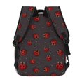 thumbnail image 4 of Fotbe Red Ladybugs On Dark Background Mochila Casual con Estampado para Escuela, Viajes y Actividades al Aire Libre - Duradera, Ligera y Cómoda, 4 of 5