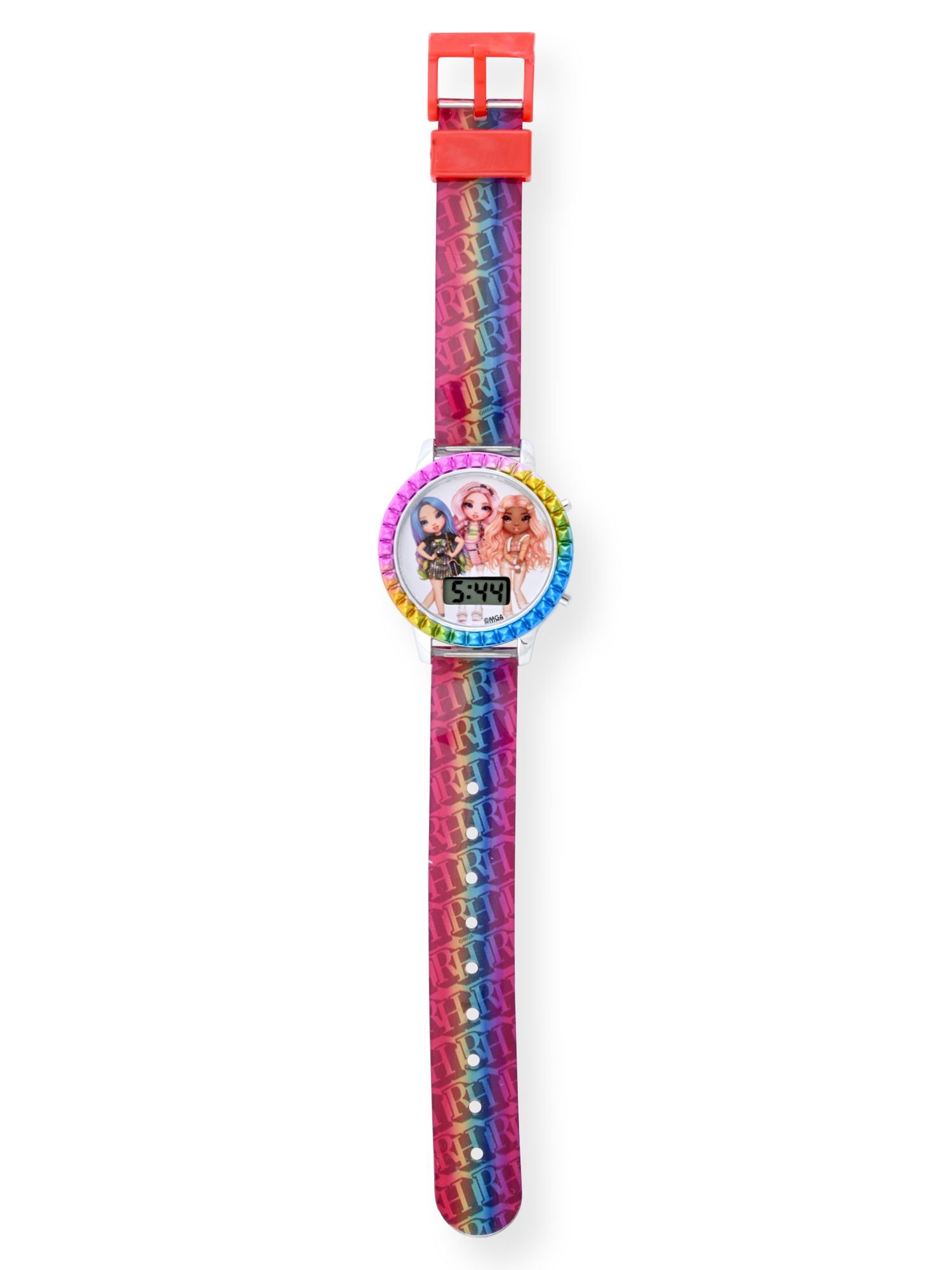 RNB4122WM Rainbow High Flashing Lights LCD Watch with Printed Strap