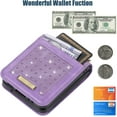 thumbnail image 6 of for Samsung Galaxy Z Flip 3 Crossbody Wallet Case for Women, Bling Glitter PU Leather Phone Case with Card Holder Cover for Samsung Galaxy Z Flip 3 SZ Purple, 6 of 18