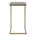 thumbnail image 2 of Linon Priscille Accent C-Table, Gold Metal Base with Neutral Capiz Shell Mosaic Fish, 2 of 11