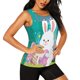thumbnail image 2 of Balery Happy easter Camiseta sin mangas estampada ligera para mujer, tops de entrenamiento sin mangas, camisetas de yoga transpirables de secado rápido.-Small, 2 of 7