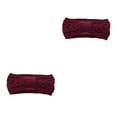thumbnail image 3 of Sonducket Diademas de ganchillo para invierno, forro polar a prueba de viento, calentador de orejas Universal, accesorios para peinados, regalos Vino rojo 2Conjunto, 3 of 6