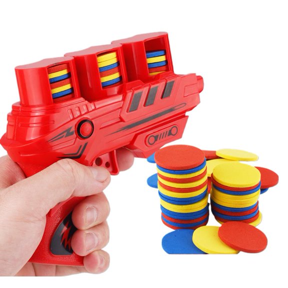 Children Flying Saucer Gun Carrot Flying Disc Launcher Outdoor Flying Toy Game For Kids