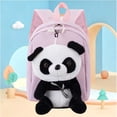 thumbnail image 2 of Cute Panda Animal Backpack with Plush Face Design Lightweight Breathable Straps Elementary School Bookbag, 2 of 9