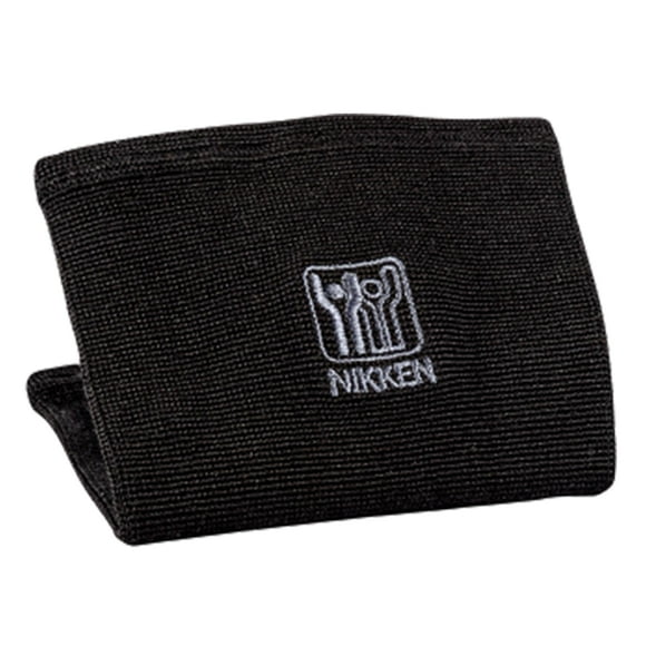 Nikken KenkoTherm - Knee Wrap Large 1834 - Black Stretch Support with Ceramic Reflective Fibers for Running, Weightlifting, Basketball - Men and Women