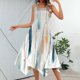 thumbnail image 1 of WILLBEST Vestidos de Lino para Mujer, Vestido Informal de Verano con Estampado Floral, sin Mangas, con Dobladillo de Pañuelo, Maxivestido sin Mangas con Bolsillos, Vestido de Playa Chica, 1 of 3