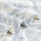 thumbnail image 3 of Cortinas Jinchan Boho de lino para sala de estar, 214 x 213 cm, color azul y crudo, 3 of 9