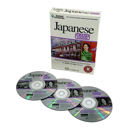 Japanese Language Crash Course 3 Audio CD Set - Learn Essential Vocabulary, Phrases and Pronunciation