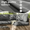 thumbnail image 6 of Pakunoda 14 Pieces Outdoor Replacement Cushions, 5” High-Density Foam Sectional Cushions Couch, 6 Seat Patio Conversation Sets for Rattan Wicker, Liner&Cover, Light Grey, 6 of 7