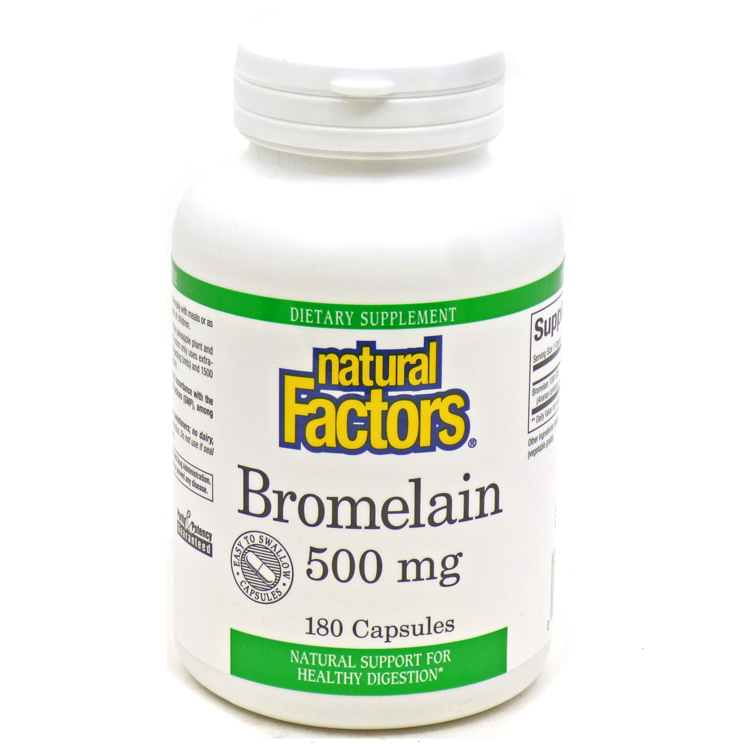 Bromelain Extra 500mg By Natural Factors - 180 Capsules ...