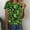 23-Multicolor, variant on TrendVibe365 St Patricks Day Women's Short Sleeve Tops and Blouses Green Plus Size Round Neck Polyester Casual St. Patricks Day Blouse Tops for Irish Themed Gifts L
