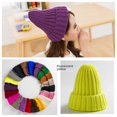 thumbnail image 4 of Gorro de lana de otoño e invierno japonés y coreano, gorro rizado, gorro de invierno, gorro cálido de punto con rayas y puntiagudo, 4 of 6