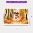 thumbnail image 5 of Welcome Fall English Setter Strolling Through the Autumn Maple Forest 7x5in Folded Greeting Card Dog Lover Single Note Card with Envelope - 12012, 5 of 5