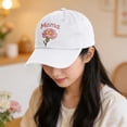thumbnail image 6 of Roiihwy Basketball Mom Hat for Women Grandma, White, 21.7"-23.6", Adjustable Cotton Mama Mother's Day Gifts Baseball Cap, 6 of 6