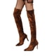 thumbnail image 4 of Zapatos de mujer con cordones en punta tacones altos leopardo moda resiliencia botas altas Wmkox8yii  hfjk379, 4 of 4