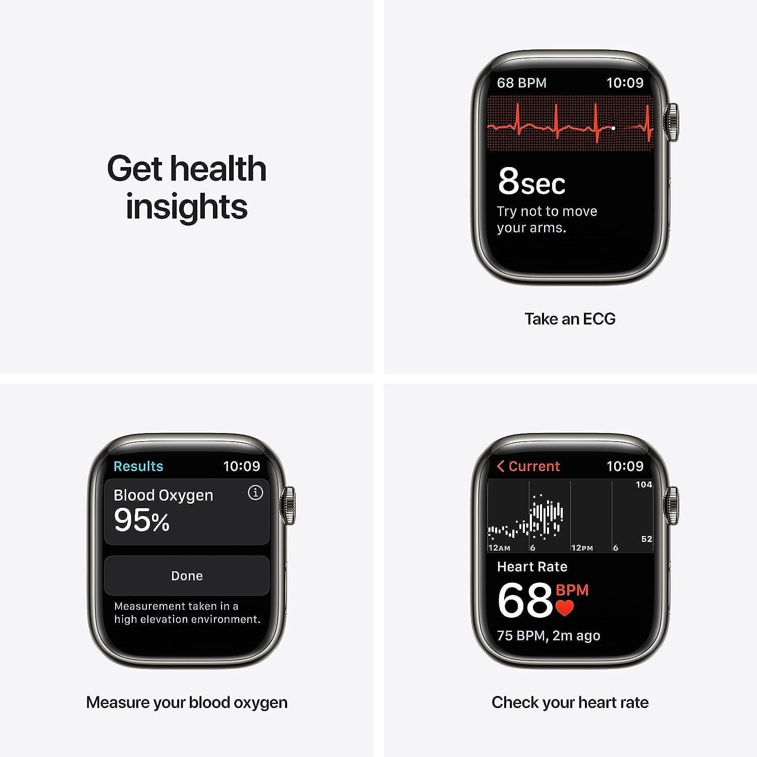 Restored Apple Watch Series 7 45mm GPS + Cellular Graphite Stainless Steel Case - Abyss Blue Sport Band Like New
