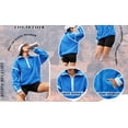 thumbnail image 3 of Womens Half Zip Sherpa Fleece Pullover Soft Oversized Sweatshirt with Pockets Warm Fuzzy Sweater, 3 of 6