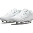 thumbnail image 3 of Nike Women's Hyperdiamond 4 Pro Metal Fastpitch Softball Cleats (White/Silver, 7, Medium/B), 3 of 3
