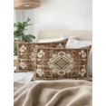 thumbnail image 3 of Waterproof Outdoor Throw Pillows with Inserts 12"x20" Set of 2,Brown Boho Soft Decorative Pillowcases for Couch Bedroom,Retro Western Rustic Ethnic Tribal Patterns Pillow Covers for Sofa Living Room, 3 of 8