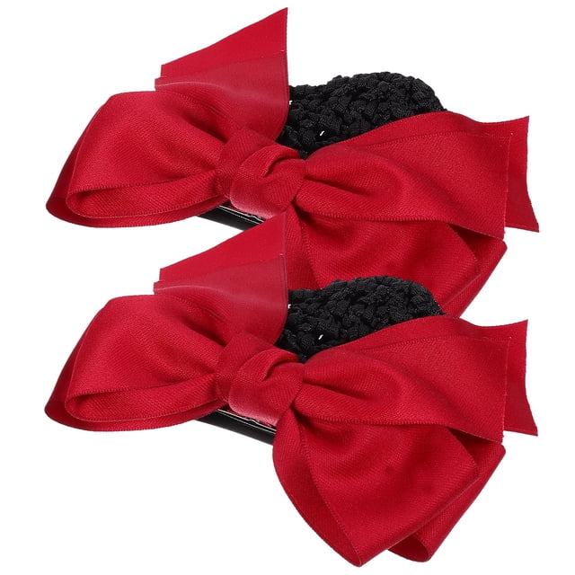 unbranded 2Ud Para Moño Con Moño Y Red Roja Para Mujer Uso Formal Y Casual