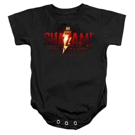 Shazam! Fury Of The Gods Fury Of The Gods Movie Logo Unisex Infant Snap Suit for Baby (18 Months) Black