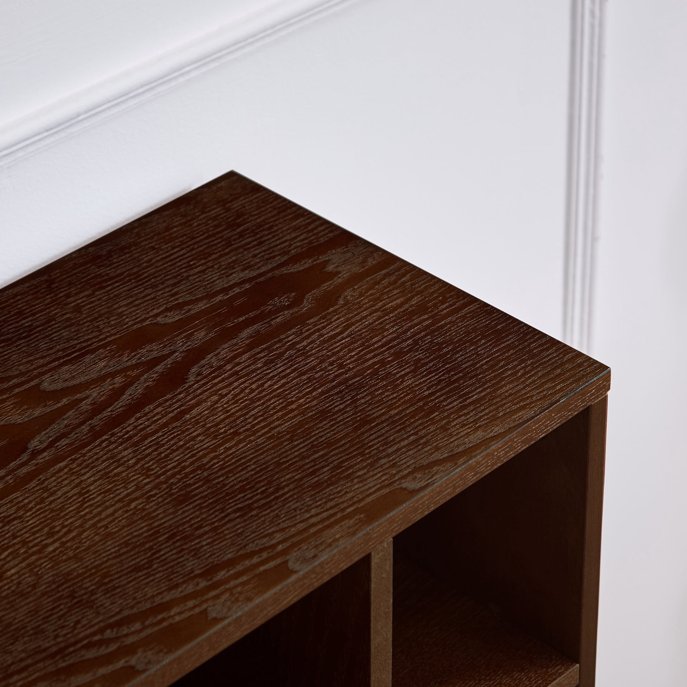 GDF Studio Farmhouse Fluted Sideboard Buffet Cabinet with 2 Doors, Adjustable Shelf, Walnut