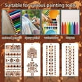 thumbnail image 3 of 12 Pcs Decorative Painting Templates 12 Styles Aztec Themed Painting Stencils Reusable Border Stencil for DIY Painting on Tile Wall Floor Scrapbooking Decor Drawing Tracing, 3 of 9