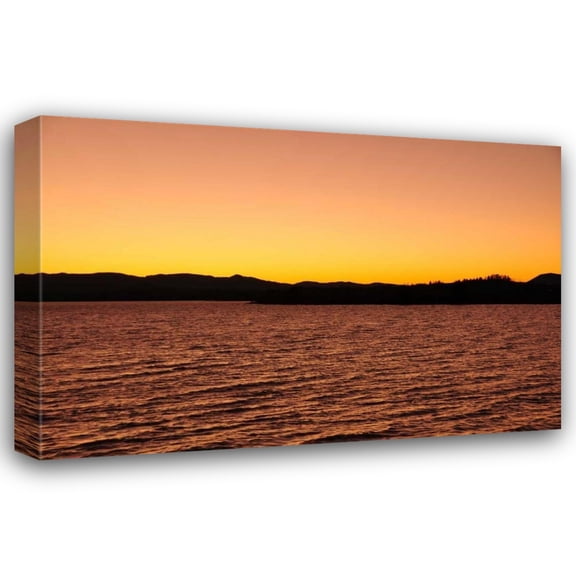 Logan Thomas 18x13 Gallery Wrapped Canvas Wall Art Titled - Water Sky Orange