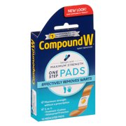 Compound W Maximum Strength One Step Wart Remover Pads, Salicylic Acid, 14 Count