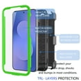 thumbnail image 2 of Takfox Samsung Galaxy S25 FE 5G Case, for Galaxy S25 FE 5G Belt Clip Holster Phone Case [Built-in Screen Protector] Kickstand Full-Body Military Grade Protective Shockproof Cover -Green, 2 of 6