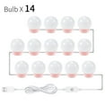 thumbnail image 1 of LED Makeup Mirror Light Bulb Lights Stepless Dimmable Wall Lamp 6 10 14Bulbs Kit for Dressing Table ,Widely Use, 1 of 5