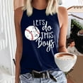 thumbnail image 2 of Puliio Womens Tank Tops Baseball O Neck Tank Women Print Baseball Tanks Cute Workout Graphic Casual Summer Sleeveless Vest Top, 2 of 4