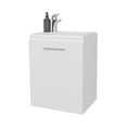 thumbnail image 5 of JERFIT 24 inch White Floating Bathroom Vanity with Integrated Porcelain Sink, Soft Close Door Wall Mount Modern Design for Small Space, 5 of 8