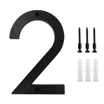Modern Metal House Numbers Black Door Number Logos, 5 Inch Modern Metal House Numbers B