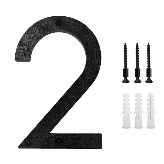 Uklsqma 5 Inch Modern Metal House Numbers Abs Durable Weather-Resistant Door Number Signs with Matte Finish Easy Installation Included Nails for Home Apartment Mailbox Garage Yard Address Display