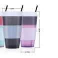 thumbnail image 3 of 5 Pack Color Changing Cups, Trianu 16oz Reusable Plastic Cups with Lids ,Coffee Cups for Smoothies, Iced Coffee, Cold Drinks Perfect Tumbler for Kids and Adults Parties and Birthddy, 3 of 6
