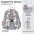 thumbnail image 5 of Shih Tzu Dog and Flower Floral Backpack for School,Cute School Bag,Schoolbag with Adjustable Shoulder Straps & Padded Back,13.4"x11"x4.7", 5 of 6