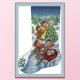 thumbnail image 1 of Cuadros Decorativos Bordado completo Hilo de algodón ecológico 16CT Impreso Bearcub Stocking Kit de punto de cruz Wdftyju de costura negro 4 estilos, 1 of 9