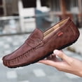 thumbnail image 3 of Grained Leather Slip-On Penny Loafers, 3 of 5