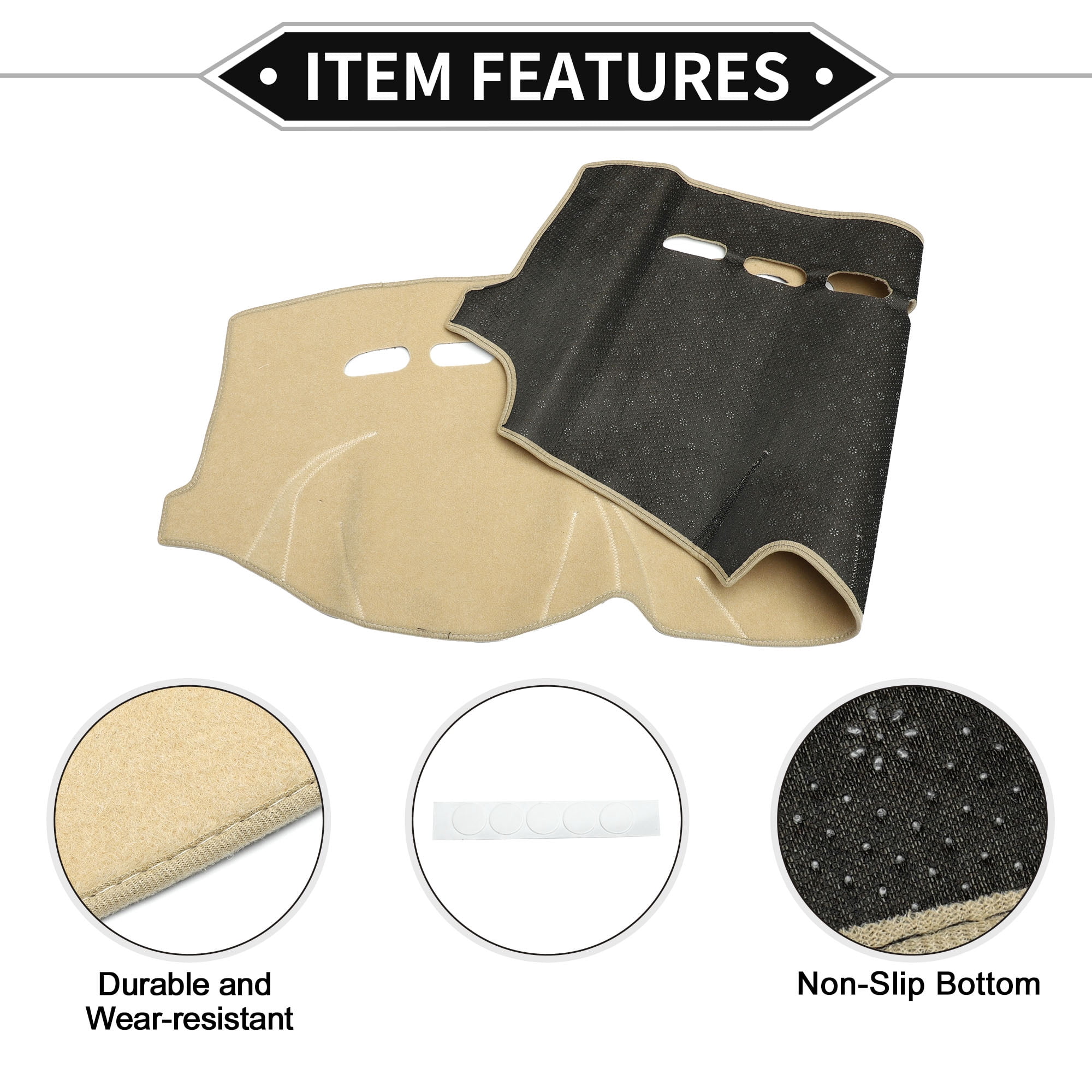 Unique Bargains Dash Cover for Jeep Grand Cherokee 2011-2021 Non-Slip Cover Pad Yellow