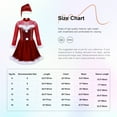 thumbnail image 7 of ZDHoor Girls Miss Santa Costume Christmas Theme Party Velvet Long Sleeve Pompoms Dress Red-C 14, 7 of 7