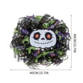 thumbnail image 3 of sruoe Halloween Decorations, Halloween Wreaths for Front Door, Artificial Wreaths, Indoor Outdoor Halloween Decor, Front Door Wreaths, Halloween Ghost Doll Decorative Garland, 3 of 6