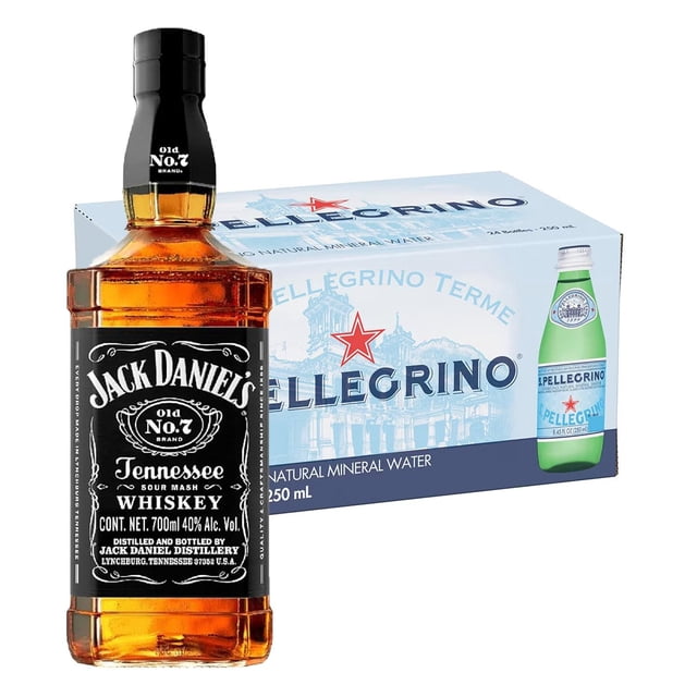 Pack 24 Agua San Pellegrino 250 ml Whisky Jack Daniel's 700 ml